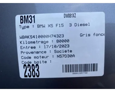 Debitmetre BMW X5 F15 Diesel