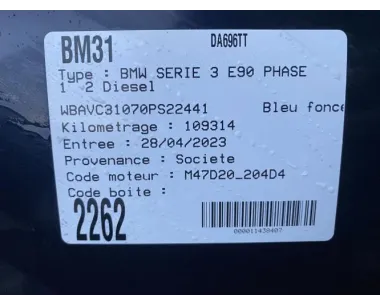 Barillet porte avant gauche BMW SERIE 3 E90 PHASE 1 Diesel