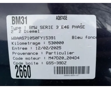 Aile avant gauche BMW SERIE 3 E46 PHASE 2 Diesel