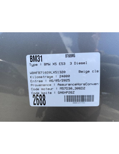 Marche pieds BMW X5 E53 Diesel
