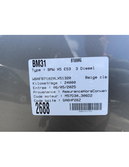 Longeron BMW X5 E53 Diesel