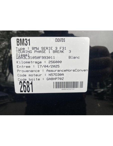 Ecran GPS BMW SERIE 3 F31 TOURING PHASE 1 BREAK Diesel