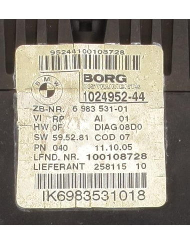 Compteur BMW SERIE 1 E87 PHASE 1 Diesel