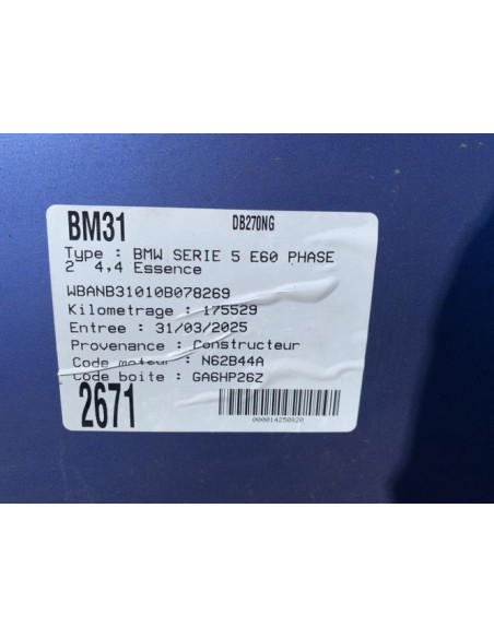 Porte arriere gauche BMW SERIE 5 E60 PHASE 2 Essence