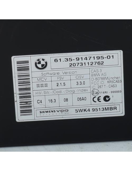 Calculateur BMW SERIE 3 E91 TOURING PHASE 1 BREAK Diesel