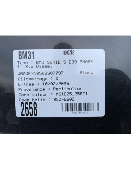Charniere de capot BMW SERIE 5 E39 PHASE 1 Diesel