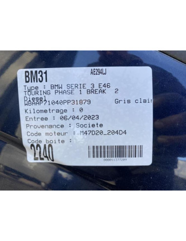 Bas de caisse gauche BMW SERIE 3 E46 TOURING PHASE 2 BREAK Diesel