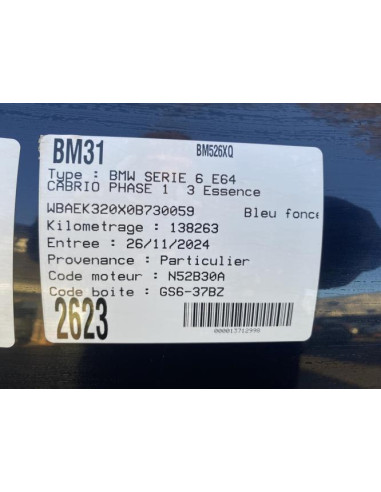 Serrure avant gauche BMW SERIE 6 E64 CABRIO PHASE 1 Essence