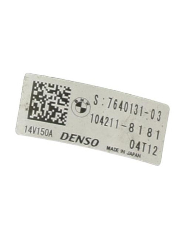 Alternateur MINI MINI 3 F55 PHASE 1 
