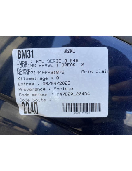 Bouton/Interrupteur BMW SERIE 3 E46 TOURING PHASE 2 BREAK Diesel