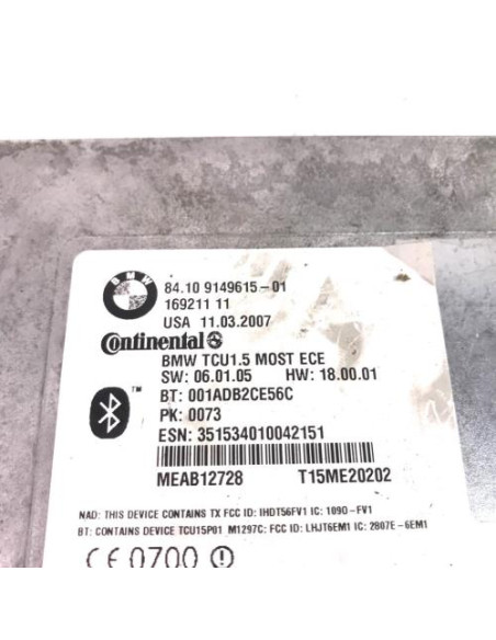 Calculateur BMW SERIE 3 E91 TOURING PHASE 1 BREAK Diesel