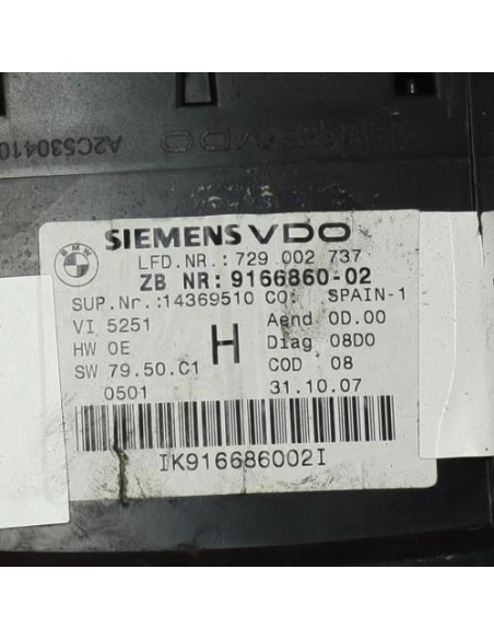 Compteur BMW SERIE 3 E93 CABRIO PHASE 1 Diesel