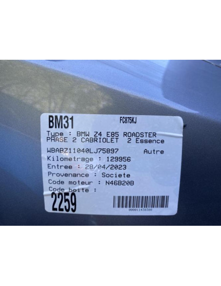 Antenne BMW Z4 E85 ROADSTER PHASE 2 CABRIOLET Essence