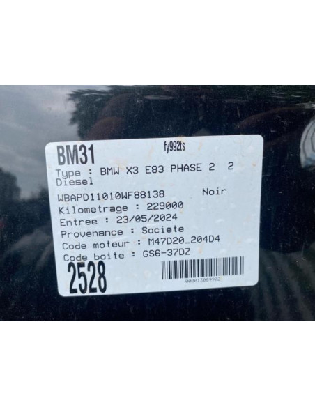 Bas de caisse gauche BMW X3 E83 PHASE 2 Diesel