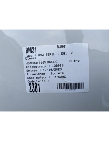 Robinet de chauffage BMW SERIE 1 E81 Diesel