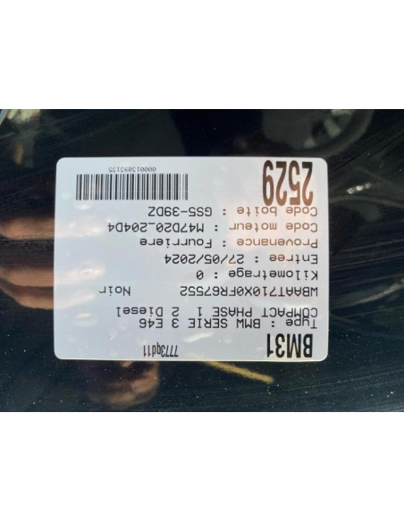 Cendrier BMW SERIE 3 E46 COMPACT PHASE 1 Diesel