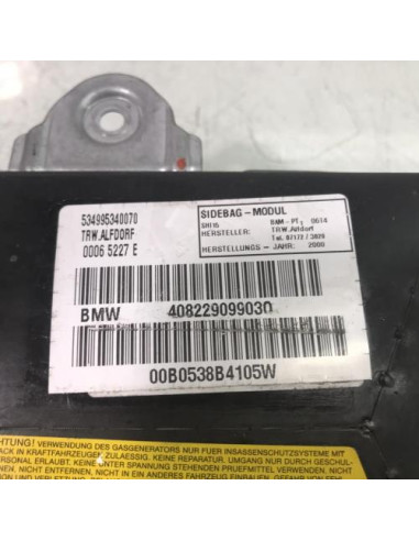 Air bag lateral gauche BMW SERIE 5 E39 TOURING PHASE 1 BREAK Diesel