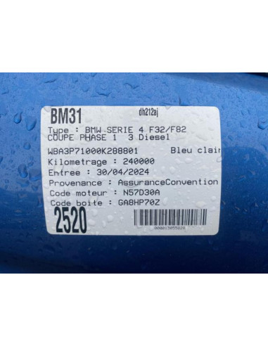 Com (Bloc Contacteur Tournant+Commodo Essuie Glace+Commodo Phare) BMW SERIE 4 F32 COUPE PHASE 1 Diesel