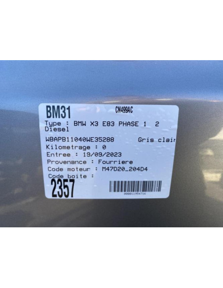 Boite de vitesses BMW X3 E83 PHASE 1 Diesel