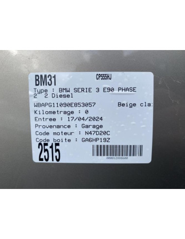 Capteur BMW SERIE 3 E90 PHASE 2 Diesel