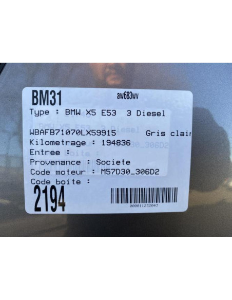 Durite BMW X5 E53 Diesel