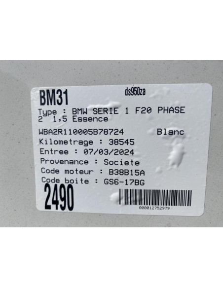 Capteur BMW SERIE 1 F20 PHASE 2 Essence