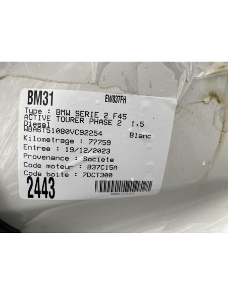 Batterie BMW SERIE 2 F45 ACTIVE TOURER PHASE 2 Diesel