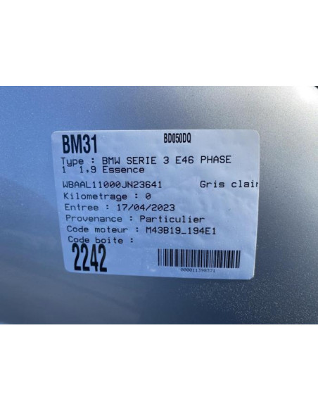 Bouton/Interrupteur BMW SERIE 3 E46 PHASE 1 Essence