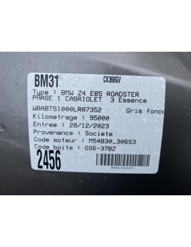 Antenne BMW Z4 E85 ROADSTER PHASE 1 CABRIOLET Essence