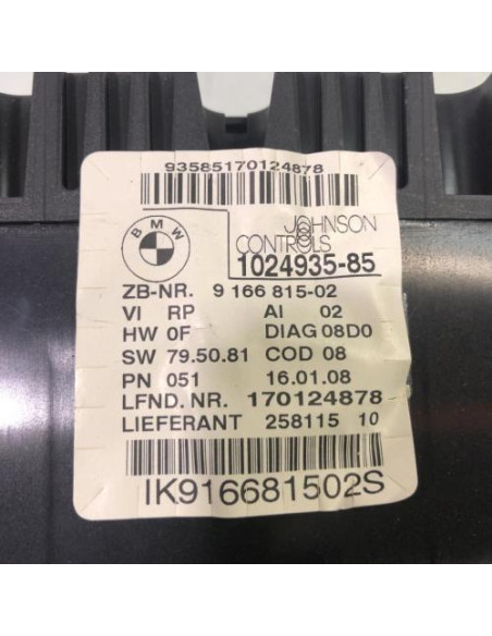 Compteur BMW SERIE 1 E88 CABRIO Essence