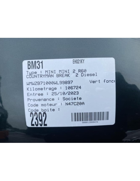 Garniture de pavillon MINI MINI 2 R60 COUNTRYMAN BREAK Diesel