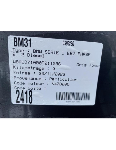 Kit de demarrage BMW SERIE 1 E87 PHASE 2 Diesel