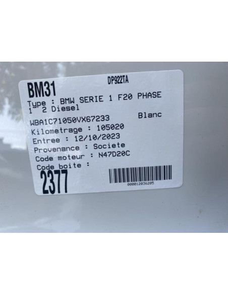 Eclairage de plafonnier BMW SERIE 1 F20 PHASE 1 Diesel