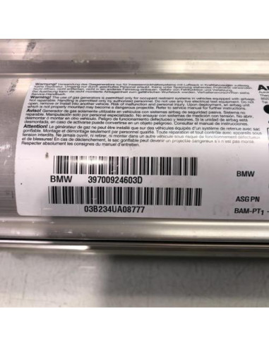 Air bag passager BMW SERIE 6 E63 COUPE PHASE 1 Essence