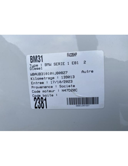 Condenseur de clim BMW SERIE 1 E81 Diesel
