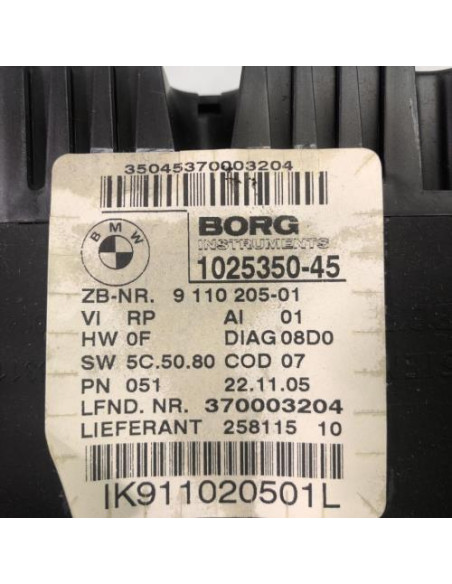 Compteur BMW SERIE 3 E90 PHASE 1 