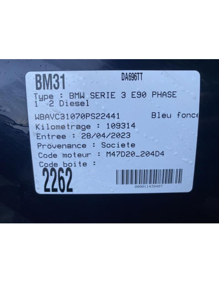 Banquette arriere BMW SERIE 3 E90 PHASE 1 Diesel