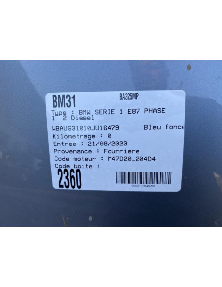 Radiateur eau BMW SERIE 1 E87 PHASE 1 Diesel