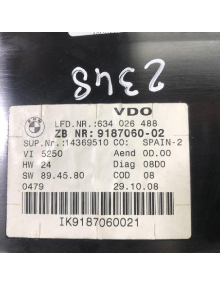 Compteur BMW SERIE 3 E91 TOURING PHASE 2 BREAK Diesel