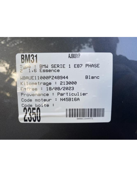 Robinet de chauffage BMW SERIE 1 E87 PHASE 2 Essence