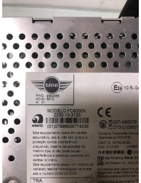 Autoradio d'origine MINI MINI 3 F56 PHASE 1 Essence