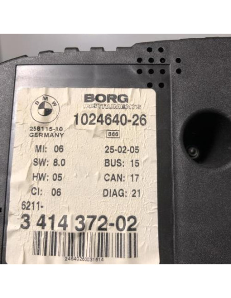 Compteur BMW X3 E83 PHASE 1 Diesel
