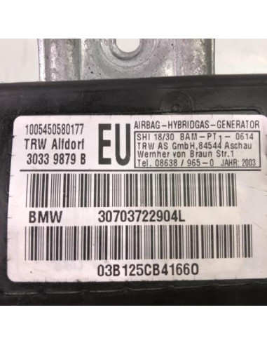 Air bag lateral gauche BMW SERIE 3 E46 PHASE 2 Diesel