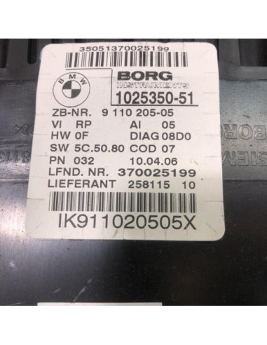 Compteur BMW SERIE 3 E91 TOURING PHASE 1 BREAK Diesel