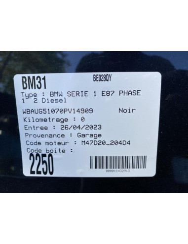 Boite de vitesses BMW SERIE 1 E87 PHASE 1 Diesel