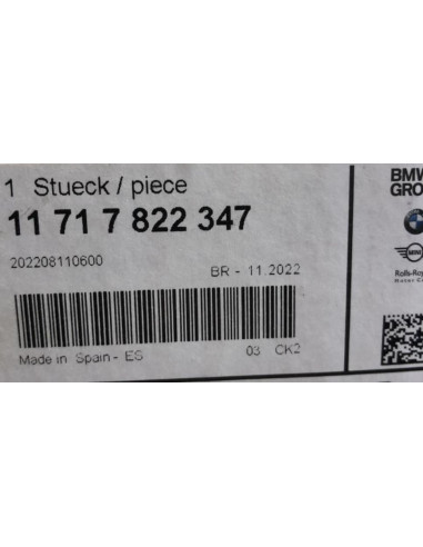 Radiateur EGR BMW SERIE 5 G30 PHASE 1 