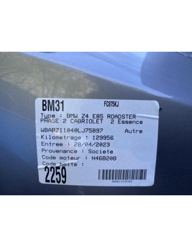 Bas de caisse droit BMW Z4 E85 ROADSTER PHASE 2 CABRIOLET Essence