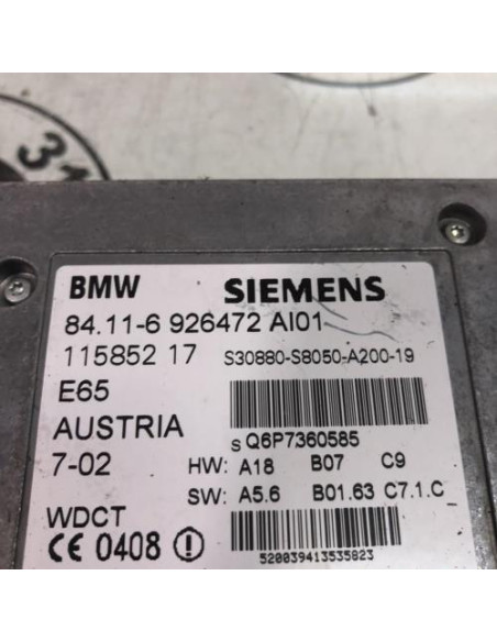 Calculateur BMW SERIE 7 E66 LIMOUSINE PHASE 1 Essence