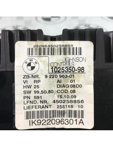 Compteur BMW SERIE 3 E91 TOURING PHASE 2 BREAK Diesel