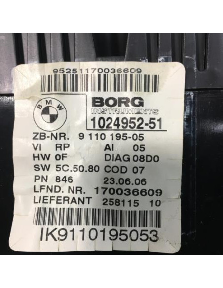Compteur BMW SERIE 1 E87 PHASE 1 Diesel